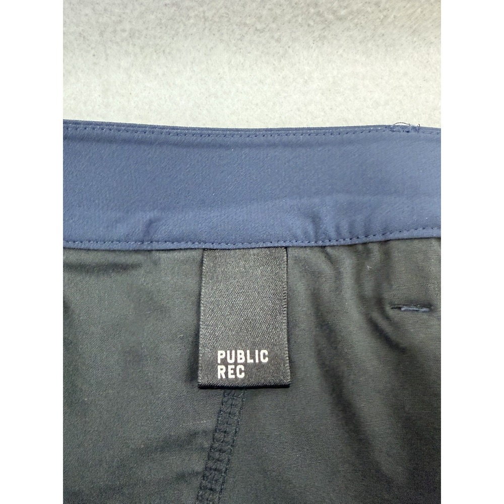 PUBLIC REC Mens Navy Blue Polyester Shorts Size 36 Athletic Casual Golf Preppy - Picture 5 of 8